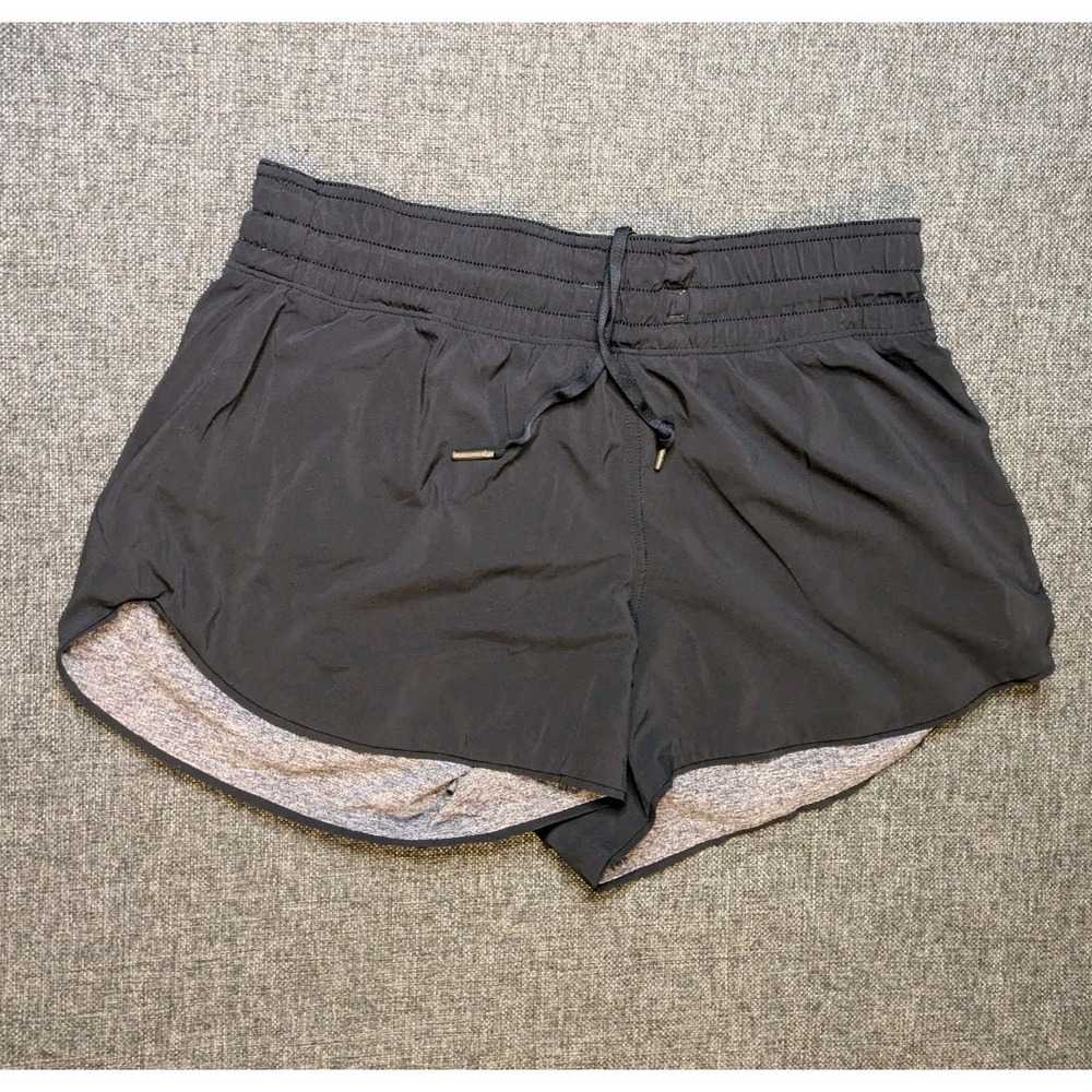 Lululemon Inner Glow Performance Shorts Black High Rise Womens Size 10 Gym Wear